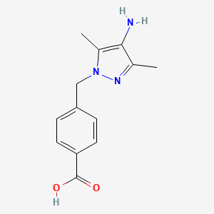 4-[(4-amino-3,5-dimethyl-1H-pyrazol-1-yl)methyl]benzoic acid