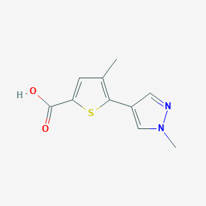 4-methyl-5-(1-methyl-1H-pyrazol-4-yl)thiophene-2-carboxylic acid