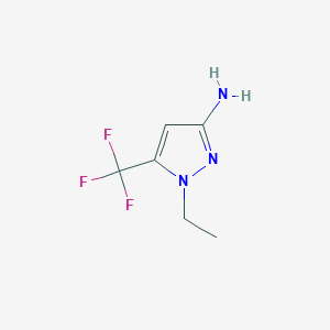molecular formula C6H8F3N3 B1293130 1-ethyl-5-(trifluoromethyl)-1H-pyrazol-3-amine CAS No. 1169994-43-7