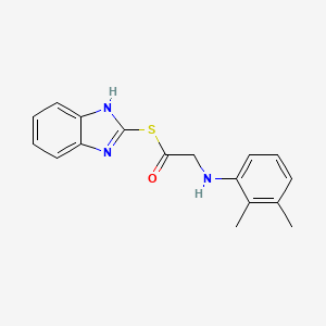 Ethanethioic acid, ((2,3-dimethylphenyl)amino)-, S-1H-benzimidazol-2-yl ester