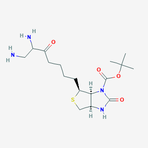 (3AR,6S,6aS)-tert-butyl 6-(6,7-diamino-5-oxoheptyl)-2-oxohexahydro-1H-thieno[3,4-d]imidazole-1-carboxylate