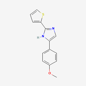 1H-Imidazole, 4-(4-methoxyphenyl)-2-(2-thienyl)-