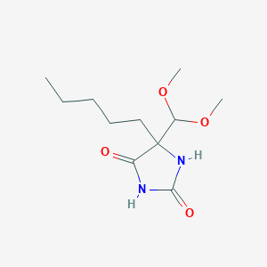 5-(Dimethoxymethyl)-5-pentylimidazolidine-2,4-dione