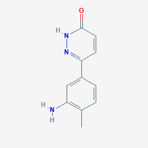 molecular formula C11H11N3O B1293145 6-(3-amino-4-methylphenyl)pyridazin-3(2H)-one CAS No. 1030563-11-1