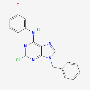 9H-Purin-6-amine, 2-chloro-N-(3-fluorophenyl)-9-(phenylmethyl)-