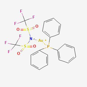 bis(trifluoromethylsulfonyl)azanide;gold(1+);triphenylphosphane