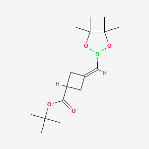 Tert-butyl3-[(tetramethyl-1,3,2-dioxaborolan-2-yl)methylidene]cyclobutane-1-carboxylate