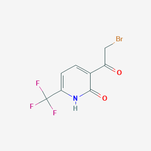 molecular formula C8H5BrF3NO2 B1293166 3-(bromoacetyl)-6-(trifluoromethyl)pyridin-2(1H)-one 