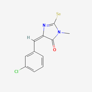 molecular formula C11H8ClN2OSe B12931664 5-(3-Chlorobenzylidene)-3-methyl-2-selenoxoimidazolidin-4-one 