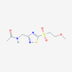 N-{[5-(2-Methoxyethanesulfonyl)-1,2,4-thiadiazol-3-yl]methyl}acetamide