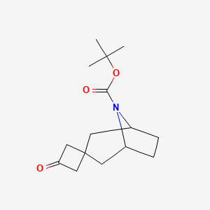 tert-Butyl 3'-oxo-8-azaspiro[bicyclo[3.2.1]octane-3,1'-cyclobutane]-8-carboxylate