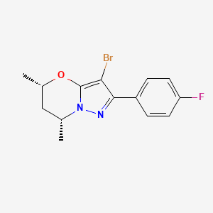 Rel-(5S,7R)-3-bromo-2-(4-fluorophenyl)-5,7-dimethyl-6,7-dihydro-5H-pyrazolo[5,1-b][1,3]oxazine