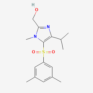 molecular formula C16H22N2O3S B12931765 1H-Imidazole-2-methanol, 5-((3,5-dimethylphenyl)sulfonyl)-1-methyl-4-(1-methylethyl)- CAS No. 178980-00-2