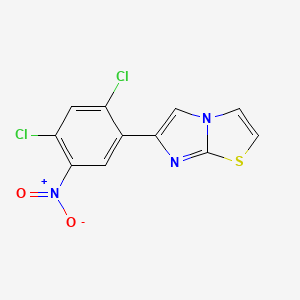 molecular formula C11H5Cl2N3O2S B12931769 6-(2,4-Dichloro-5-nitrophenyl)imidazo[2,1-b][1,3]thiazole CAS No. 183667-90-5