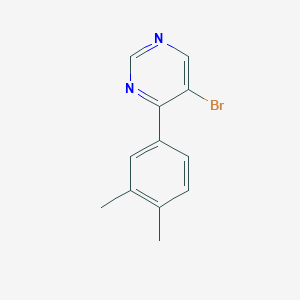 molecular formula C12H11BrN2 B1293177 5-Bromo-4-(3,4-dimethylphenyl)pyrimidine CAS No. 941294-38-8