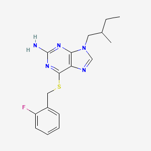 6-((2-Fluorobenzyl)thio)-9-(2-methylbutyl)-9H-purin-2-amine