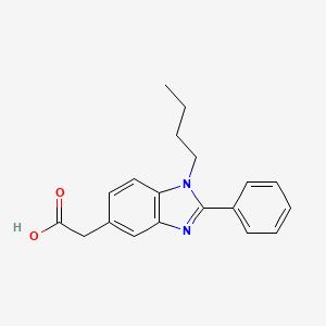 molecular formula C19H20N2O2 B12931800 (1-Butyl-2-phenyl-1H-benzimidazol-5-yl)acetic acid CAS No. 62467-88-3