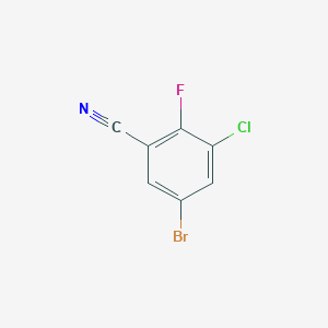 molecular formula C7H2BrClFN B1293185 5-bromo-3-chloro-2-fluoroBenzonitrile CAS No. 1000577-76-3