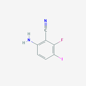 molecular formula C7H4FIN2 B1293186 6-氨基-2-氟-3-碘苯甲腈 CAS No. 1000577-82-1