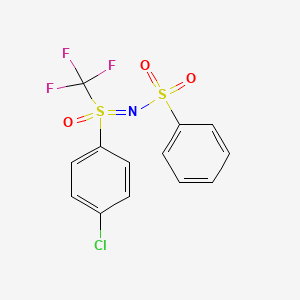 N-((4-Chlorophenyl)(oxo)(trifluoromethyl)-l6-sulfaneylidene)benzenesulfonamide