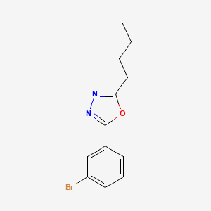 molecular formula C12H13BrN2O B1293198 2-(3-Bromophenyl)-5-butyl-1,3,4-oxadiazole CAS No. 957065-94-0