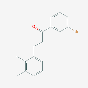 molecular formula C17H17BrO B1293199 3'-Bromo-3-(2,3-dimethylphenyl)propiophenone CAS No. 898769-35-2