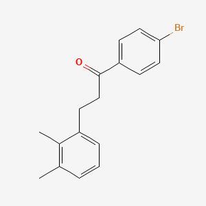 molecular formula C17H17BrO B1293200 4'-Bromo-3-(2,3-dimethylphenyl)propiophenone CAS No. 898769-38-5