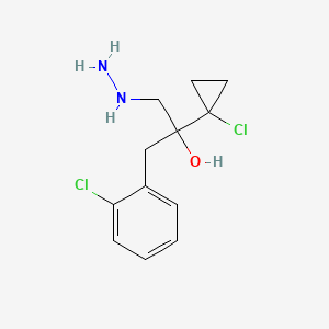 2-(1-Chlorocyclopropyl)-1-(2-chlorophenyl)-3-hydrazinylpropan-2-ol