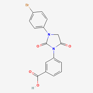 Benzoic acid, 3-[3-(4-bromophenyl)-2,5-dioxo-1-imidazolidinyl]-