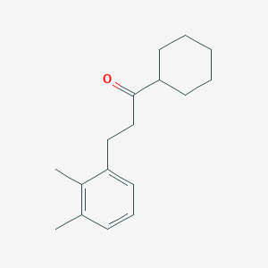 molecular formula C17H24O B1293202 Cyclohexyl 2-(2,3-dimethylphenyl)ethyl ketone CAS No. 898793-49-2