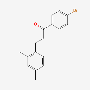 molecular formula C17H17BrO B1293205 4'-溴-3-(2,4-二甲苯基)丙基苯酮 CAS No. 898793-87-8