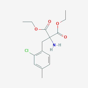 molecular formula C15H20ClNO4 B12932066 Diethyl 2-amino-2-(2-chloro-4-methylbenzyl)malonate 