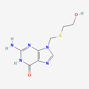 2-Amino-9-{[(2-hydroxyethyl)sulfanyl]methyl}-3,9-dihydro-6H-purin-6-one