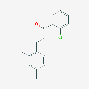 molecular formula C17H17ClO B1293207 2'-Chloro-3-(2,4-dimethylphenyl)propiophenone CAS No. 898794-26-8