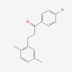 molecular formula C17H17BrO B1293208 4'-Bromo-3-(2,5-dimethylphenyl)propiophenone CAS No. 898753-33-8