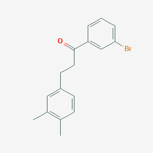 molecular formula C17H17BrO B1293210 3'-Bromo-3-(3,4-dimethylphenyl)propiophenone CAS No. 898779-14-1