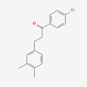 molecular formula C17H17BrO B1293211 4'-溴-3-(3,4-二甲基苯基)丙酮 CAS No. 898779-17-4