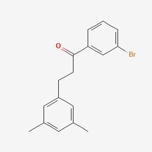 molecular formula C17H17BrO B1293213 3'-Bromo-3-(3,5-dimethylphenyl)propiophenone CAS No. 898780-47-7