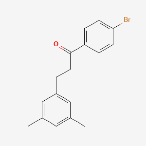 molecular formula C17H17BrO B1293214 4'-Bromo-3-(3,5-dimethylphenyl)propiophenone CAS No. 898780-50-2