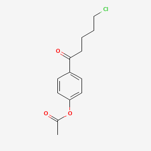 molecular formula C13H15ClO3 B1293221 4'-Acetoxy-5-chlorovalerophenone CAS No. 898786-94-2