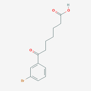 molecular formula C13H15BrO3 B1293224 7-(3-Bromophenyl)-7-oxoheptanoic acid CAS No. 898787-89-8