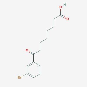 molecular formula C14H17BrO3 B1293225 8-(3-Bromophenyl)-8-oxooctanoic acid CAS No. 898787-92-3
