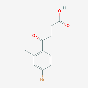 molecular formula C11H11BrO3 B1293231 4-(4-Bromo-2-methylphenyl)-4-oxobutanoic acid CAS No. 898767-28-7