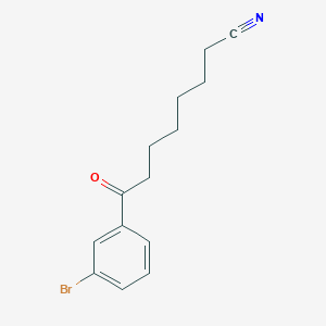 molecular formula C14H16BrNO B1293235 8-(3-Bromophenyl)-8-oxooctanenitrile CAS No. 898766-84-2