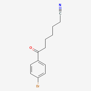 molecular formula C13H14BrNO B1293237 7-(4-Bromophenyl)-7-oxoheptanenitrile CAS No. 898766-88-6