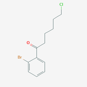 molecular formula C12H14BrClO B1293239 1-(2-溴苯基)-6-氯-1-氧代己烷 CAS No. 898766-92-2