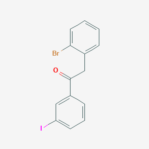 molecular formula C14H10BrIO B1293245 2-(2-Bromophenyl)-3'-iodoacetophenone CAS No. 898783-84-1