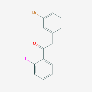 molecular formula C14H10BrIO B1293247 2-(3-溴苯基)-2'-碘代苯乙酮 CAS No. 898783-88-5