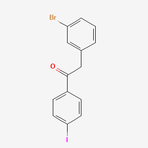 molecular formula C14H10BrIO B1293249 2-(3-Bromophenyl)-4'-iodoacetophenone CAS No. 898783-92-1