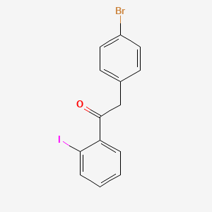 B1293250 2-(4-Bromophenyl)-2'-iodoacetophenone CAS No. 898783-94-3